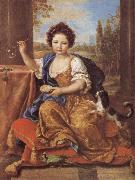 Pierre Mignard Girl Blowing Soap Bubbles oil painting reproduction
